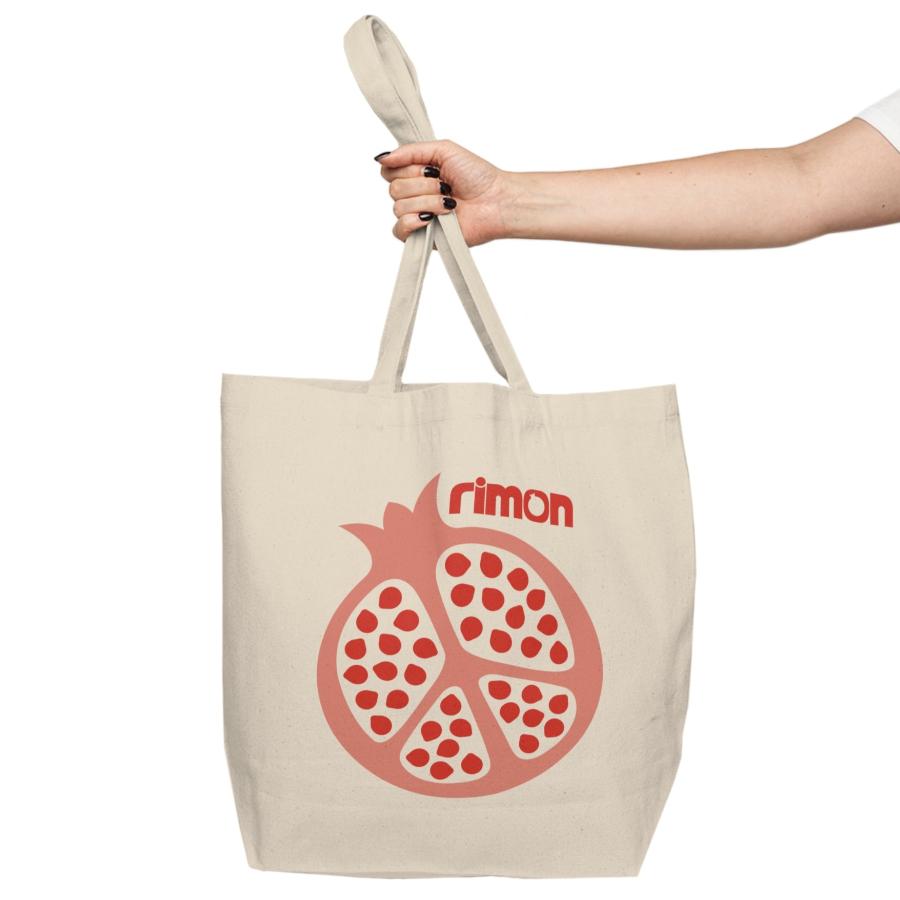 Rimon Pomegranate Large Cotton Canvas Tote Bag