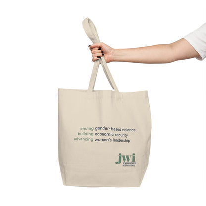 JWI Logo Large Cotton Canvas Tote Bag