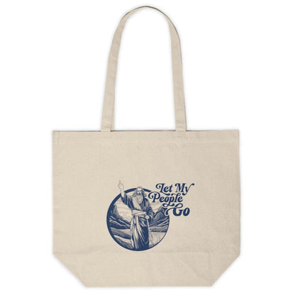 "Let My People Go" Moses Large Cotton Canvas Tote Bag (PG-13)