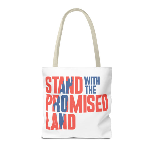 "Stand with the Promised Land" Block Tote Bag