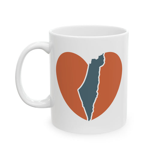 Israel Heart Ceramic Mug