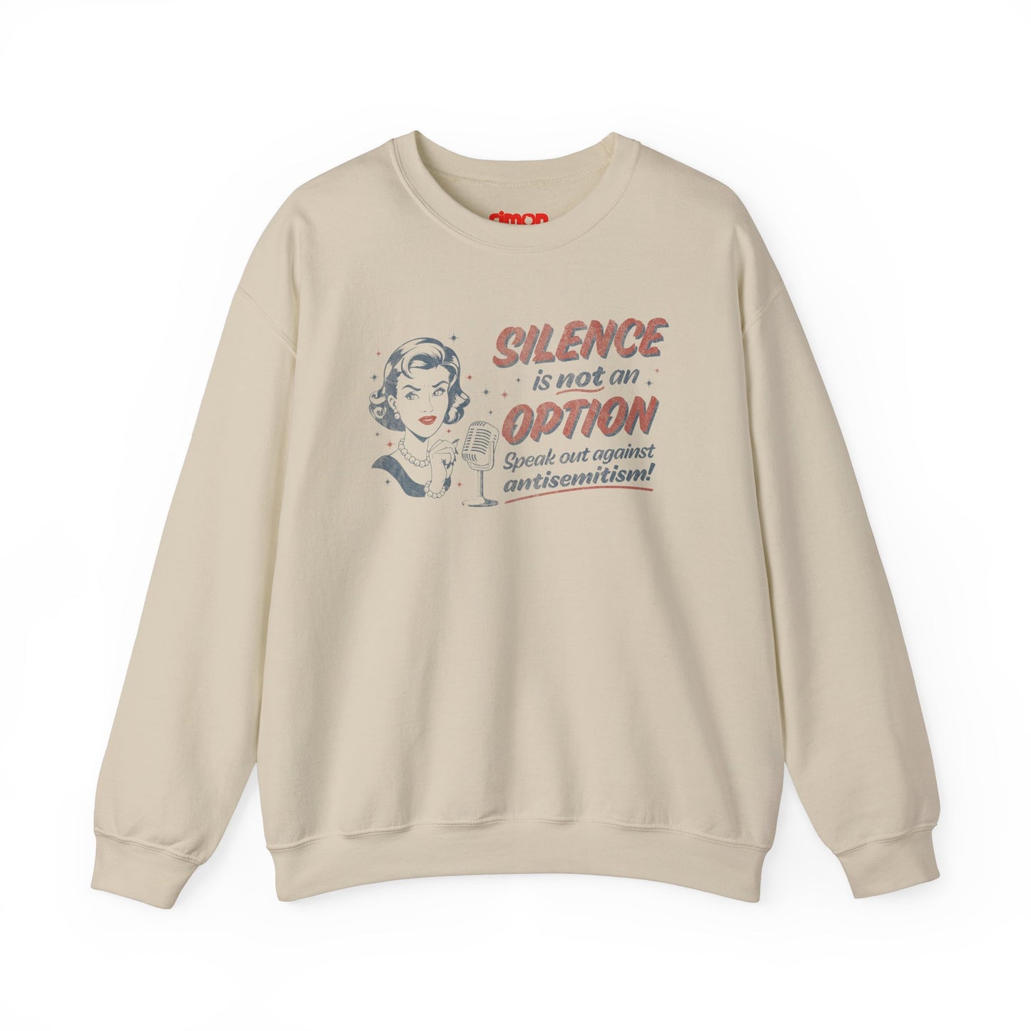 "Silence is Not An Option" Retro Unisex Crewneck Sweatshirt