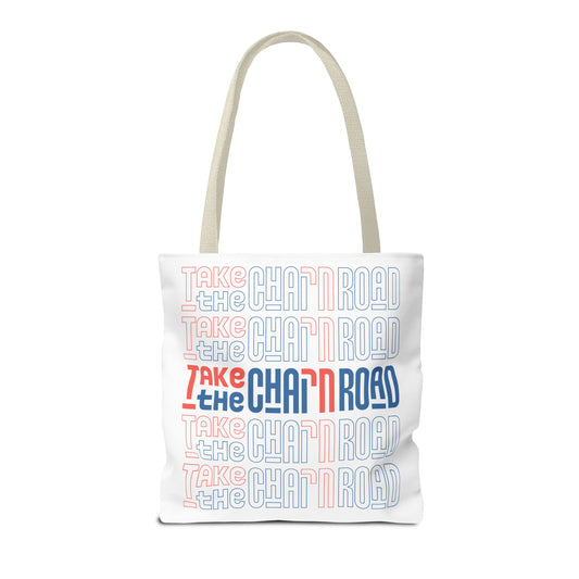 "Take the חי (Chai) Road" Block Tote Bag