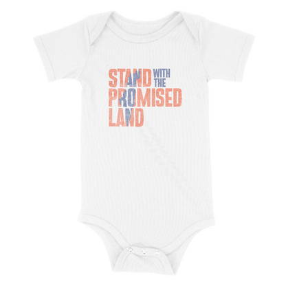 "Stand with the Promised Land" Block Baby Onesie