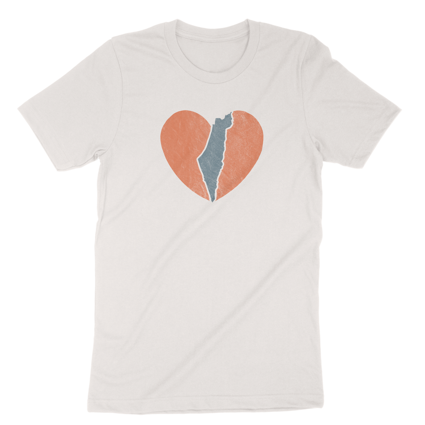 Large Israel Heart Adult Unisex Tee