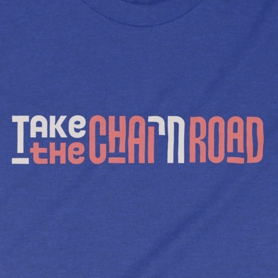 "Take the חי (Chai) Road" Block Adult Unisex Tee