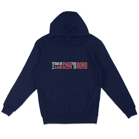 "Take the חי (Chai) Road" Block Fleece Hoodie Sweatshirt