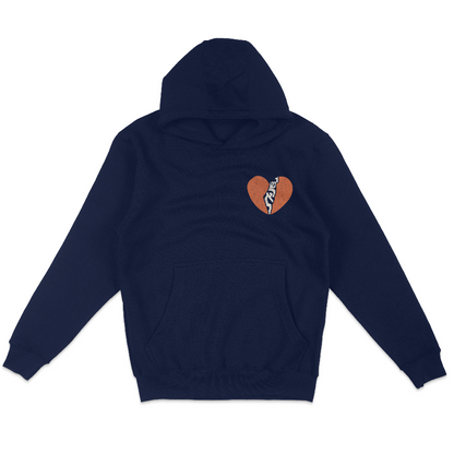 "Yisrael" Heart Fleece Hoodie Sweatshirt