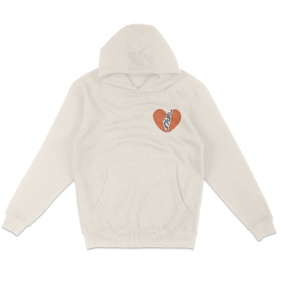 "Yisrael" Heart Fleece Hoodie Sweatshirt