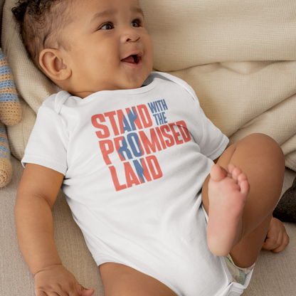 "Stand with the Promised Land" Block Baby Onesie