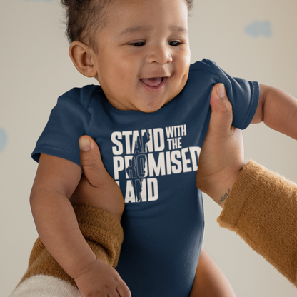 "Stand with the Promised Land" Block Baby Onesie