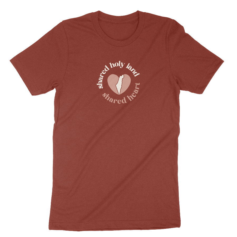 "Shared Holy Land, Shared Heart" Adult Unisex Tee