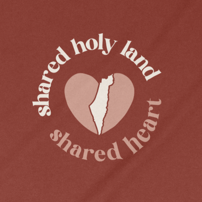 "Shared Holy Land, Shared Heart" Adult Unisex Tee