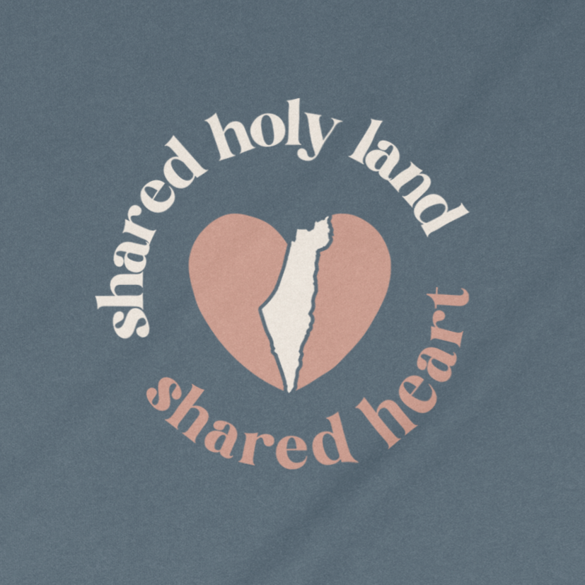 "Shared Holy Land, Shared Heart" Adult Unisex Tee