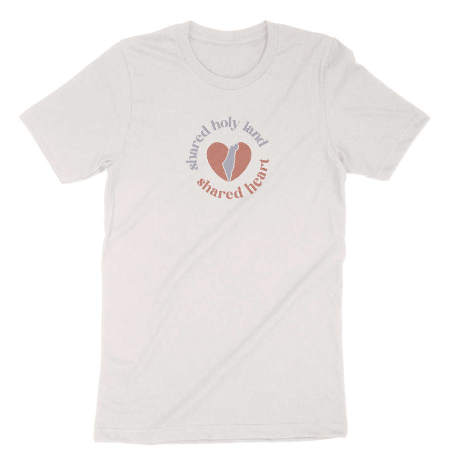 "Shared Holy Land, Shared Heart" Adult Unisex Tee