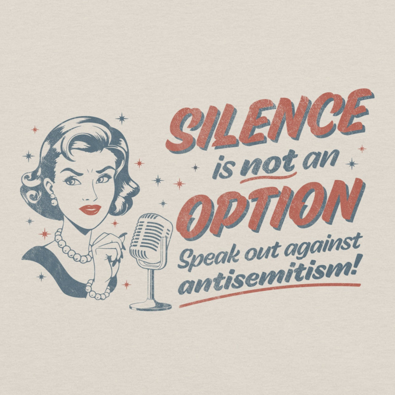 "Silence is Not An Option" Retro Adult Unisex Tee