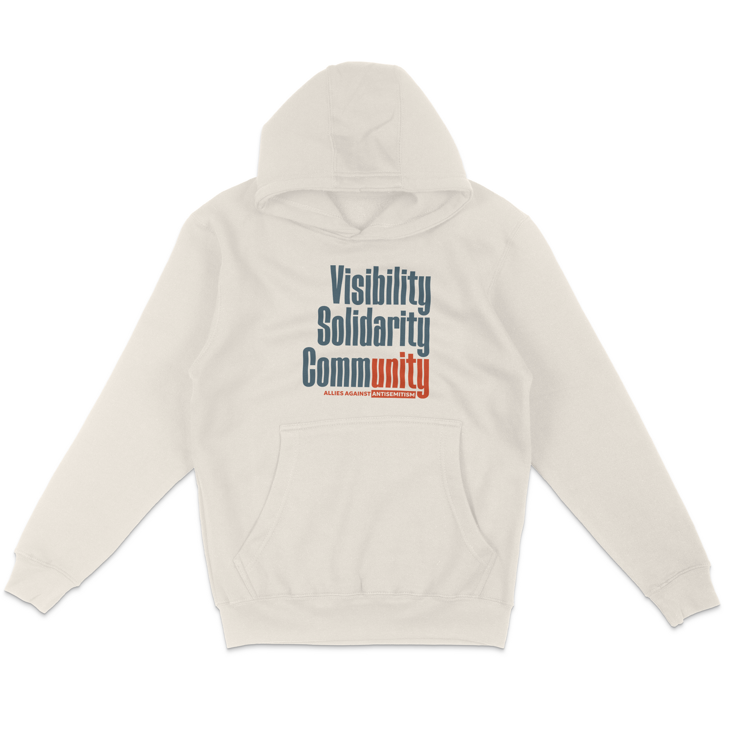 "Visibility. Solidarity. Community." Fleece Hoodie Sweatshirt