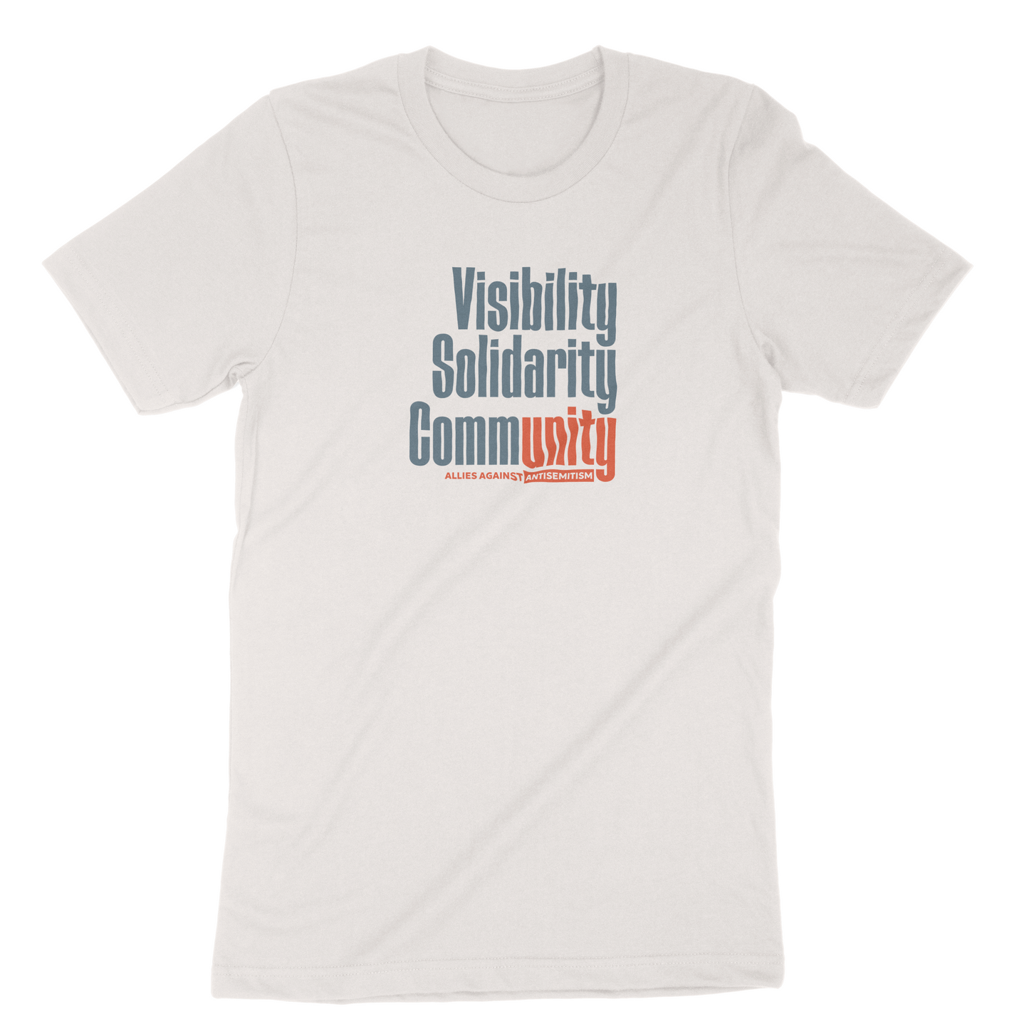 "Visibility. Solidarity. Community." Adult Unisex Tee